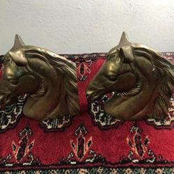 PORTA LIBROS DE BRONCE DISEÑO CABEZA DE CABALLO