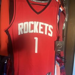 Men’s medium red Rockets jersey