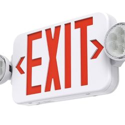 Saselux Double Sided Red Light Emergency Exit Light Combo