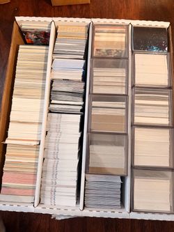 Thousands of mixed sports cards