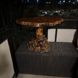 Burlwood End Table