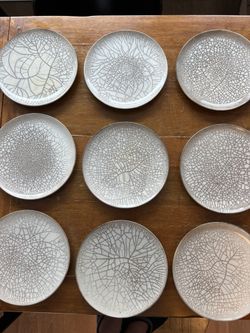 Gaya Ceramic Set Of 9 Plated