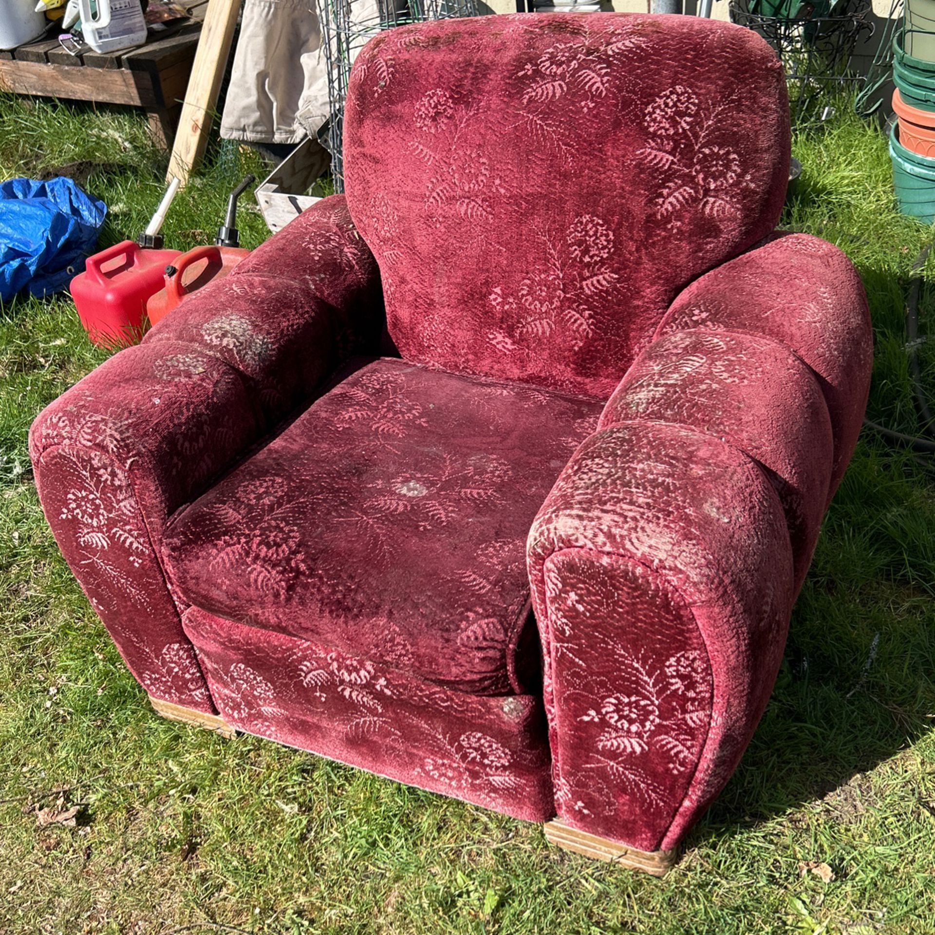 Antique Over Stuffed Chair As-Is