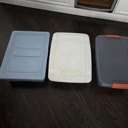 Three Storage Totes