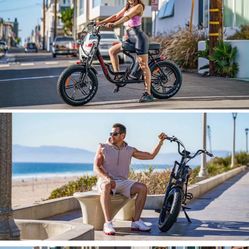 Addmotor Moped-Style Electric Bike, 750W Electric Bicycle with 20Ah Removable Battery, Fat Tire Step Through City Cruiser Ebike for Adults, M-66 r7