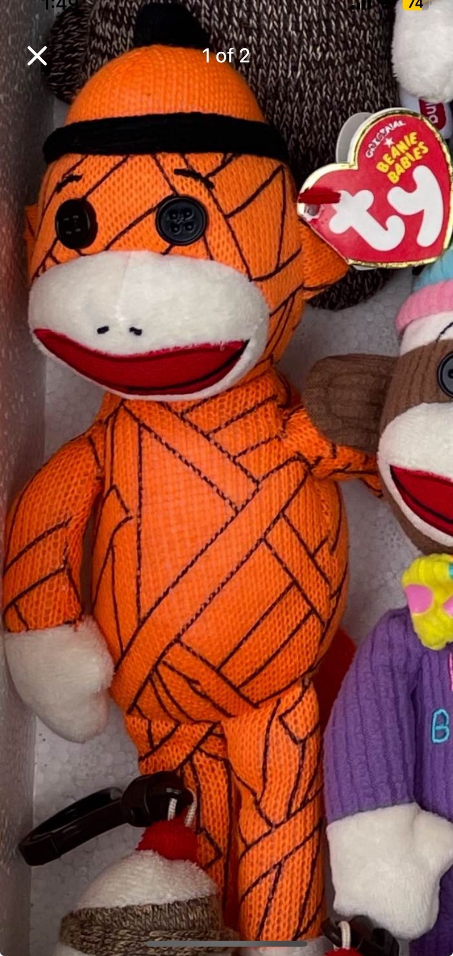 Mummy Halloween Sock Monkey