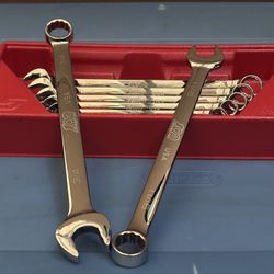 Snap-Tools 7 pc 12-Point SAE Flank DriveR Plus Combination Wrench Set (3/8-3/4") 100th-anniversary collection