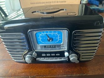 Crosley Corsair Clock Radio/CD Player with Bluetooth Black Model CR612D Works