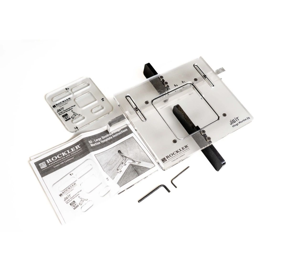 Rockler Jig It Hinge Mortising System with Q3 Large Quadrant Hinge Template