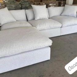 $39 Down Payment Cloud Comfy Sectional with Ottoman 