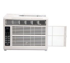 Brand new and still sealed in the box. 6,000 BTU 115V Window Air Conditioner Cools 250 Sq. Ft. with Dehumidifier, Remote and Digital Display