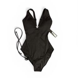 Ta3 Plungey Size XS Short Shapewear One Piece Swim Black   NWT