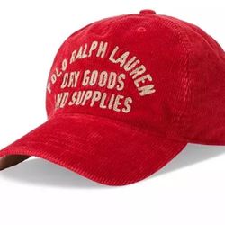 Polo Ralph Lauren Men’s Dry Goods and Supplies Corduroy Logo Ball Cap New