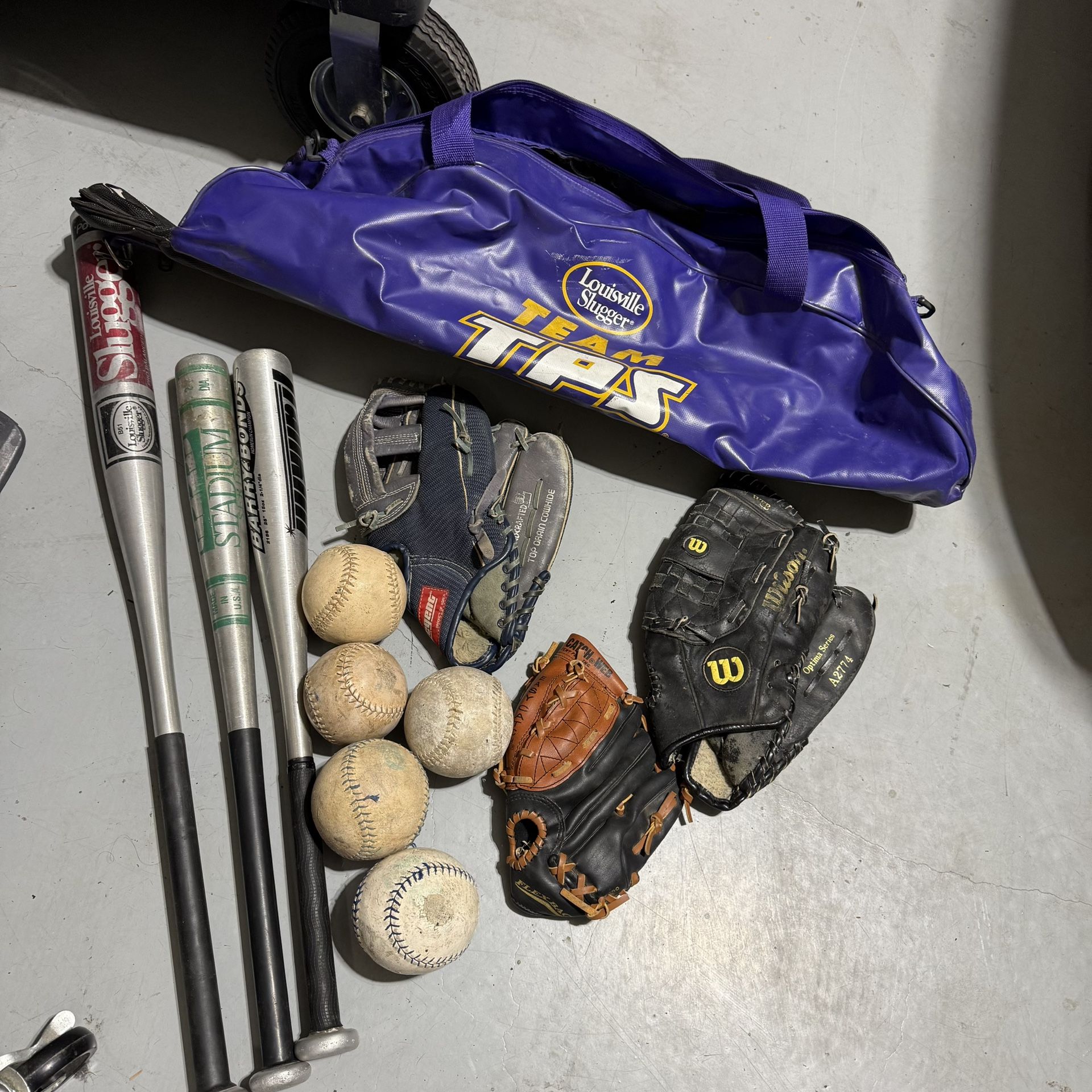 Ball Bag, And Softball Equipment