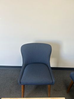 Blue canvas chair