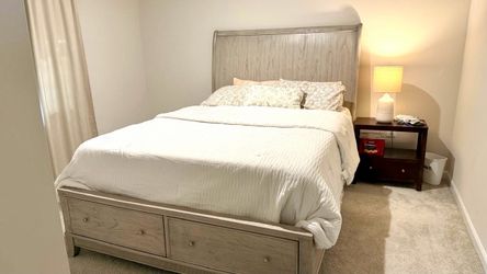 Branded Queen Size Bed with 2 Drawer Storage - $350