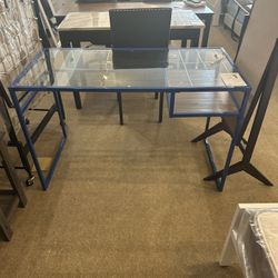 Blue Glass Too Desk 