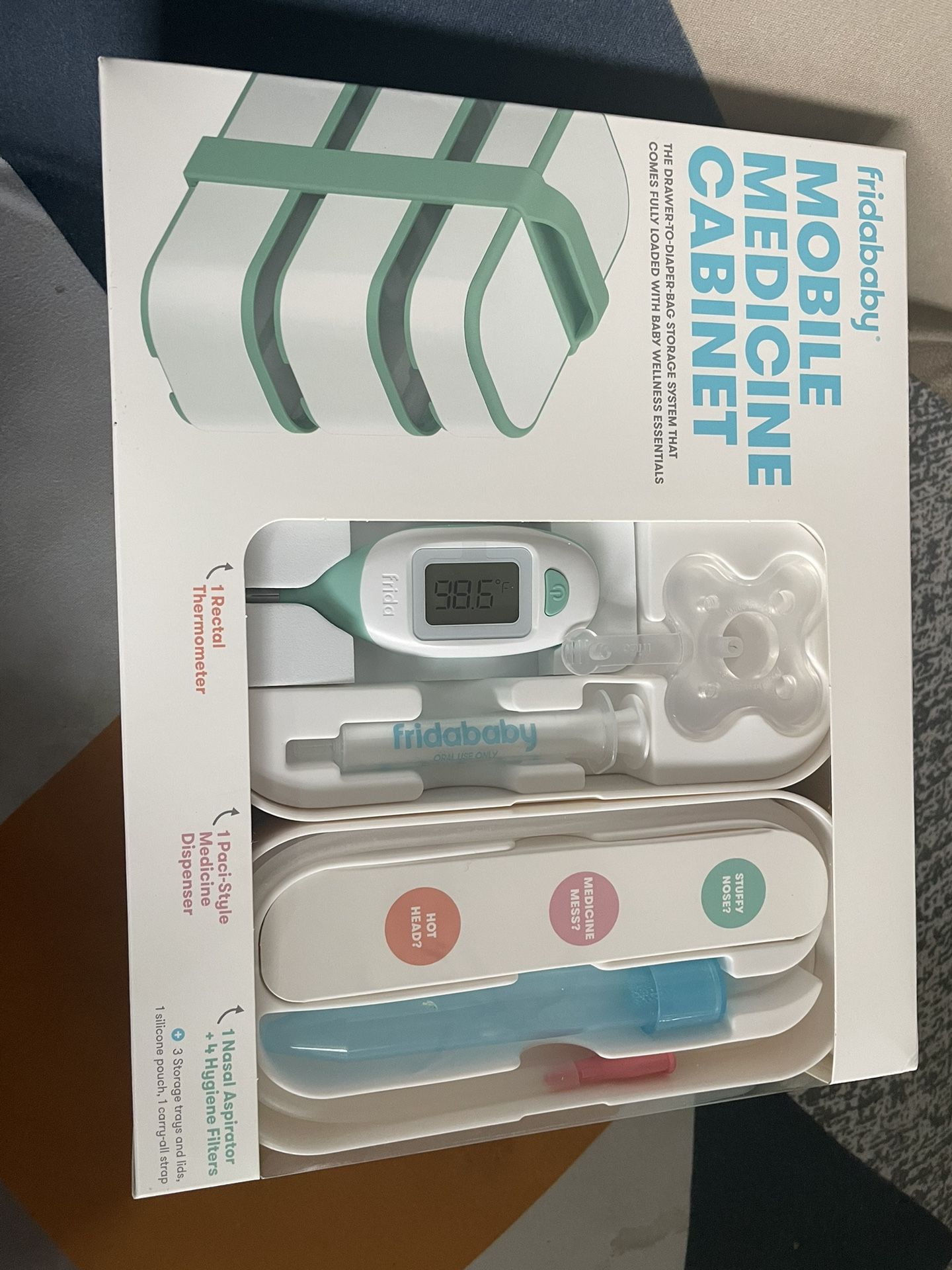 Frida Baby Mobile Medicine Cabinet Travel Kit | Portable Carrying Case Stocked with Wellness Essentials