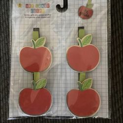 Brand New Dry Erase Apple Clips