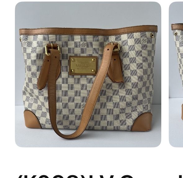 Luxurious Checkered LV Tote Bag - Brown and Cream