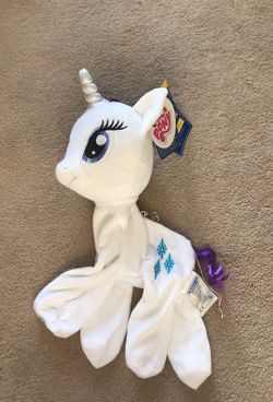 NWT Build A Bear MLP My Little Pony Rarity Unstuffed Diamonds White Unicorn