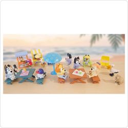 Huge Bluey Toy Lot: Figures, Beach Set, Market Stalls & Accessories