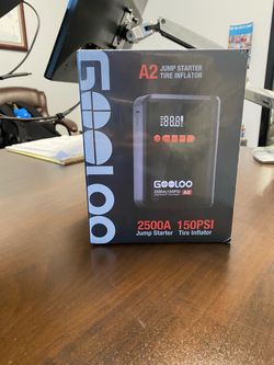 NEW GOOLOO A2 2500A Jump Starter & 150 PSI Tire Inflator - Sealed Box