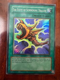 Yugioh Flute of Summoning Dragon SDK-042 Unlimited Edition Super Rare Holo LP