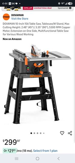 dovaman 10" tablesaw