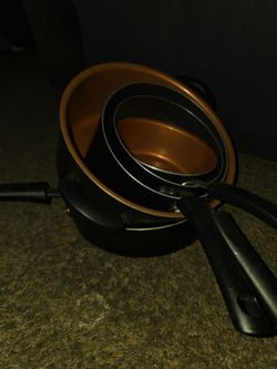 Copper Non-Stick pot/Pan Set