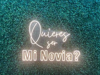 Quieres ser mi novia proposal neon sign