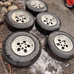 5x Jeep Wrangler YJ-TJ OEM Set Of Wheels 