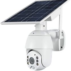 Wireless Rechargeable Battery Solar Powered Outdoor 1080P Pan Tilt WiFi Security Camera PIR Motion Recording Two-Way Audio IP65 Weatherproof Night Vis