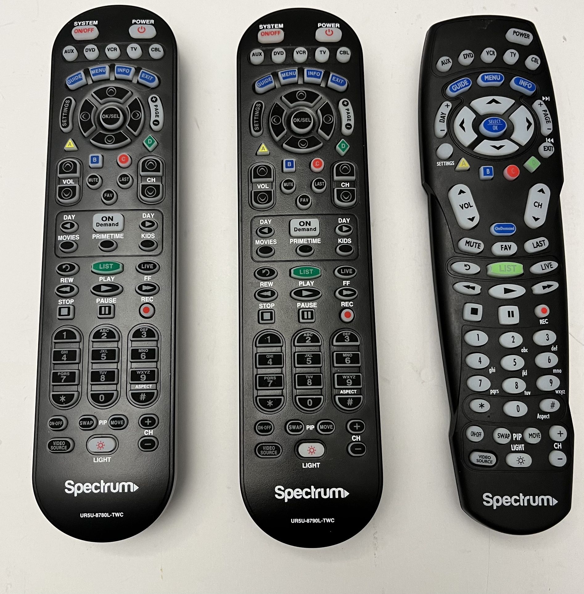 Spectrum TWC Brighthouse Remotes UR5U-8780L UR5U-8790L RC122 Tested And Working