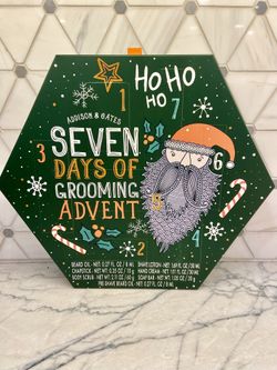 Christmas Advent Calendar ADDISON & GATES 7 Days of Grooming Bath & Body Mens Advent Calendar. New/unopened.