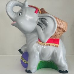 VTG Ceramic Dumbo Circus Elephant Planter