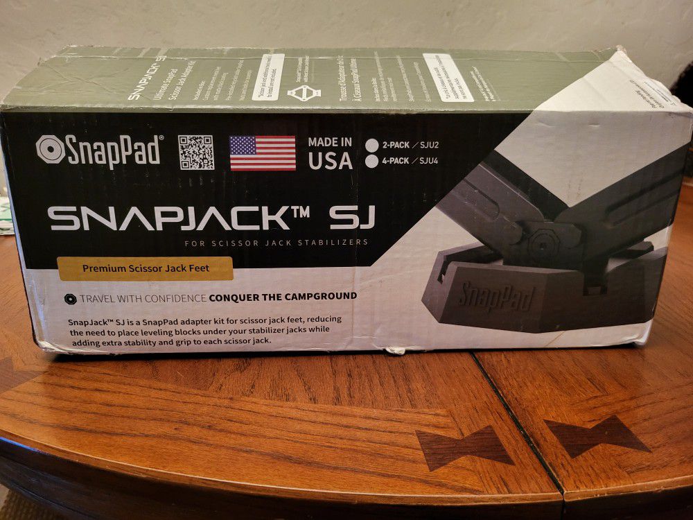Trailer Jack Stands - SnapPad SnapJacks -  metal foot - 4 pack new