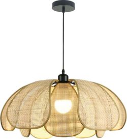 Rattan light Boho Dining Rooms Pendant Light, Wabi Sabi Style Rattan Woven lamp, Brand New, 77459