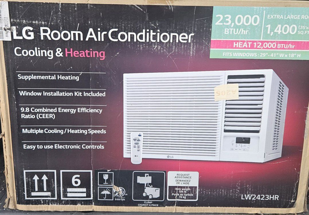 LG WINDOW AIR CONDITIONER HEATING &COOLING  With Remote