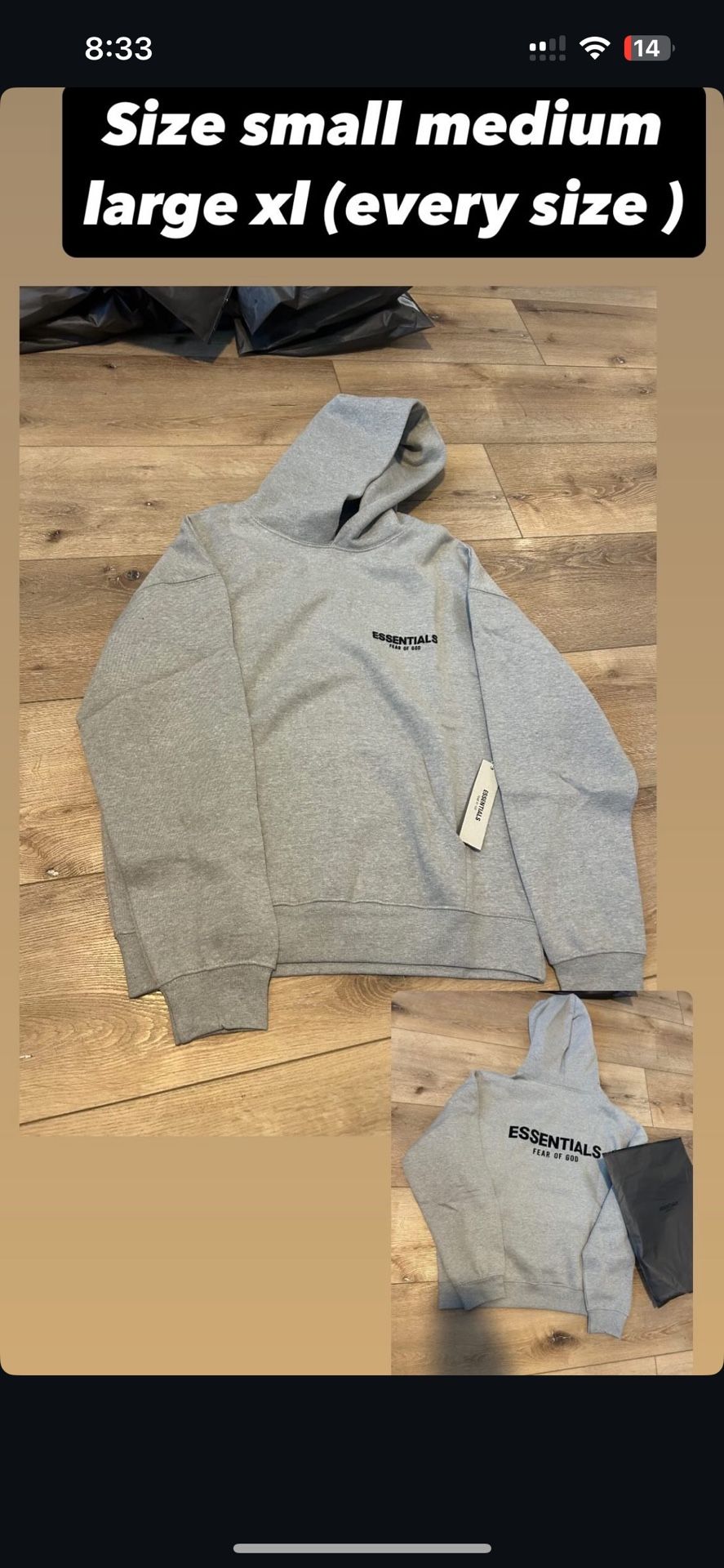 Dark Oatmeal Essentials Hoodie