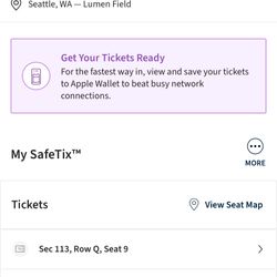 Seahawks Tickets 100 Level 