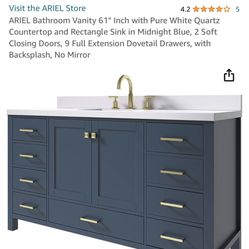 Solid white quartz backsplash