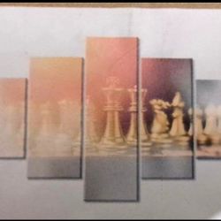 Tumovo - 5 Panel Canvas Wall Art, 60"W x 40"H