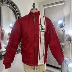 Vintage Men’s Ford Cobra Lined Racing Jacket Red Color Size Small, XXL & 3XL