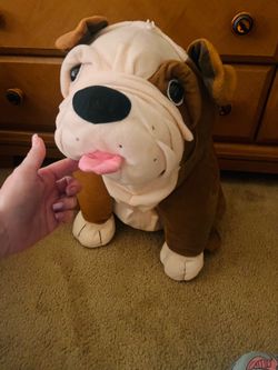 Big stuffed animal dog