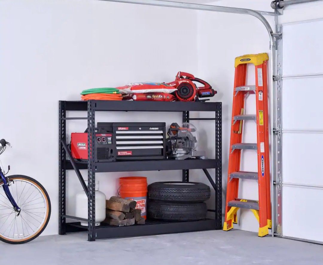 Garage Storage Shelving Unit in Black (Husky)