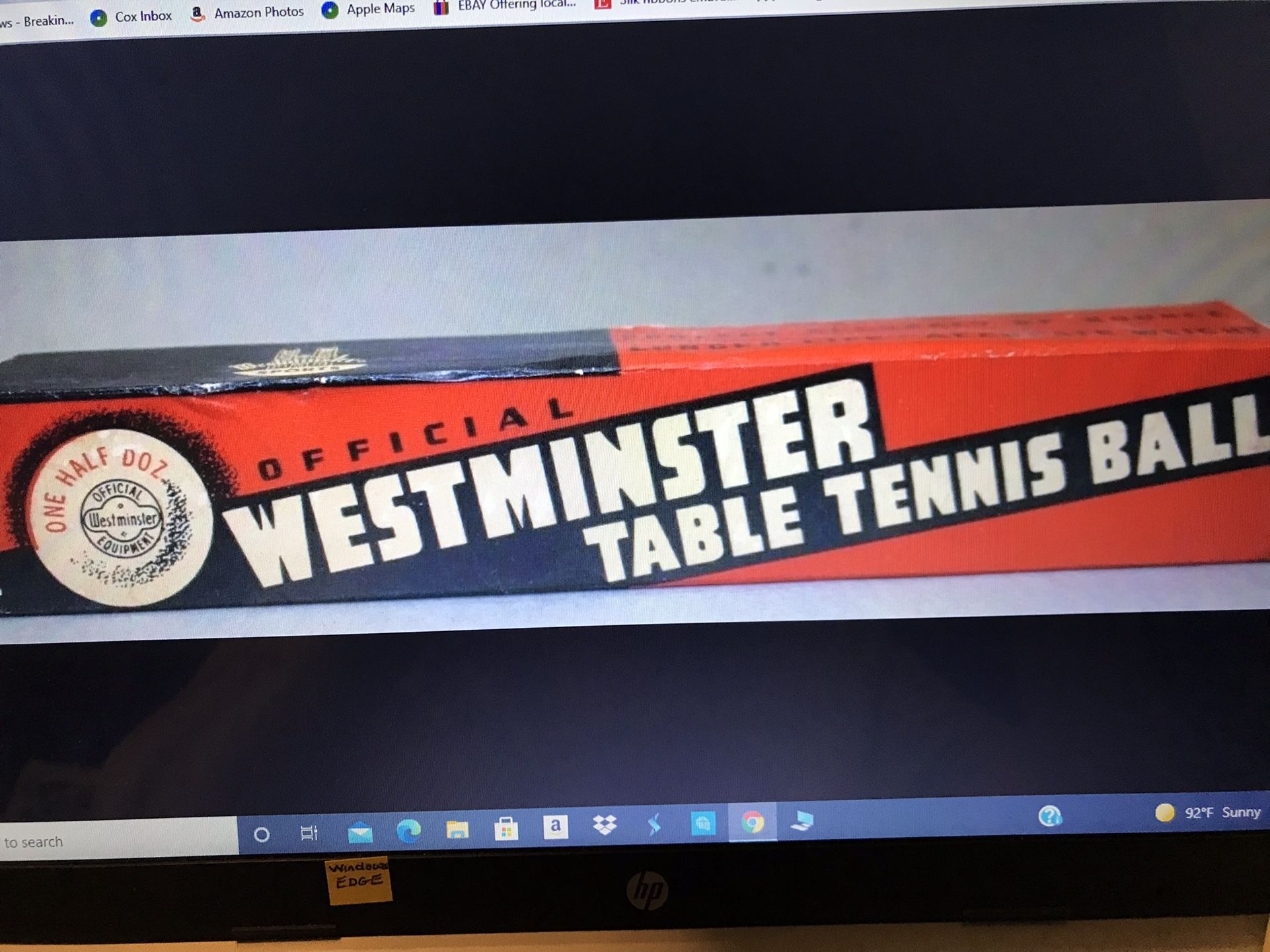 Vintage Official Westminster Table Tennis Balls