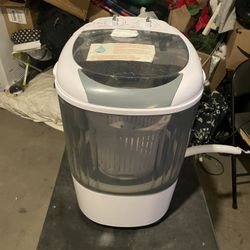 Costway FP10950US-GR Portable Mini Semi-Automatic Washing Machine with Spin Tub & Drain Hose 2.5 kg Capacity – Gray