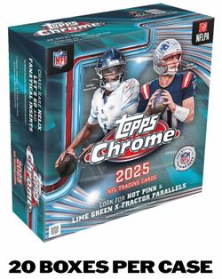 2025 Topps Chrome Football NFL Mega Box NEW/SEALED CASE x20