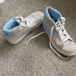 Nike High Top Blazers Light Blue Size 5.5